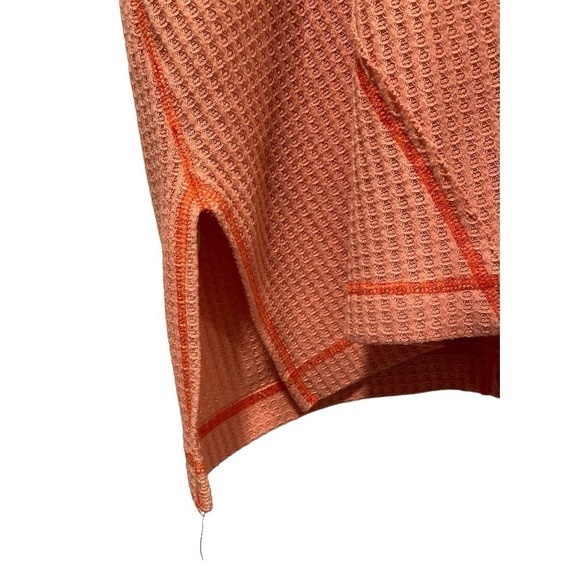 We the free loving leopard waffle knit pullover oversized coral pink floral - Picture 4 of 9